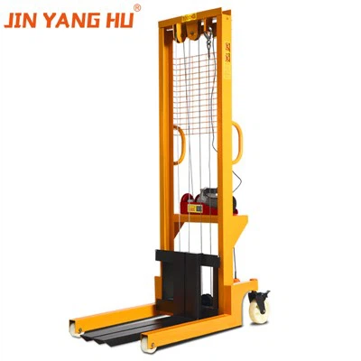 Semi Electric Stacker With Hoist