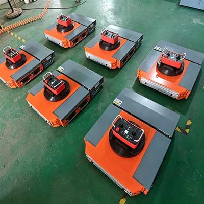 Heavy Duty 30 Ton Electric Machine Dolly Skate, Large Machinery Equipment Transporter, 360°Rotating Remote Control Machinery Skates Tank Transporter high quality