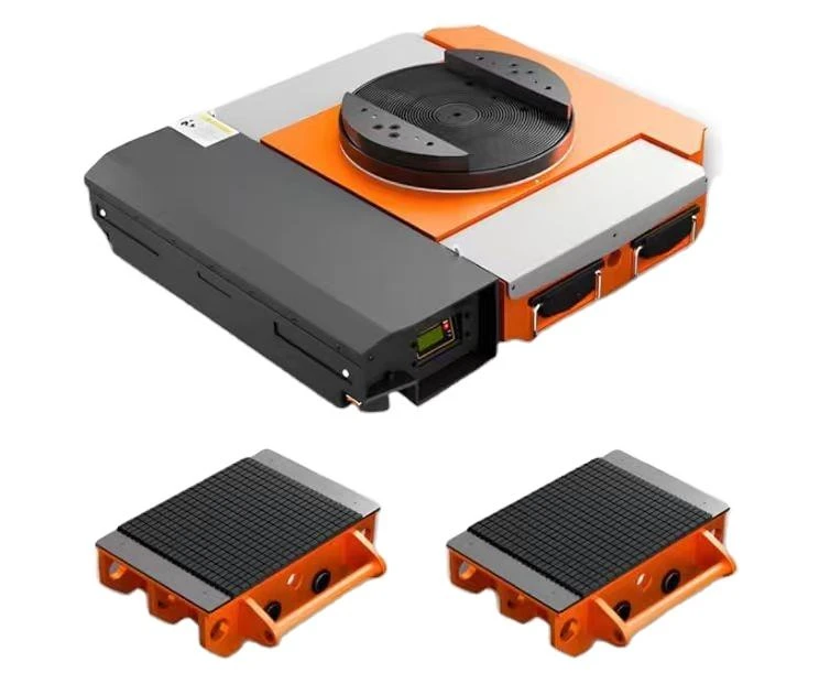 Heavy Duty 30 Ton Electric Machine Dolly Skate, Large Machinery Equipment Transporter, 360°Rotating Remote Control Machinery Skates Tank Transporter
