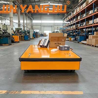 CE 10T 20T Heavy Duty Electric Flat Cart Battery Powered Heavy Load Transfer Cart Workshop Logistics Transport