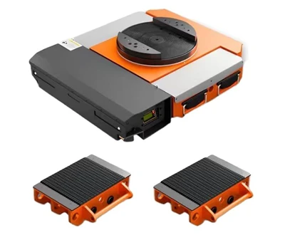 Heavy Duty 30 Ton Electric Machine Dolly Skate, Large Machinery Equipment Transporter, 360°Rotating Remote Control Machinery Skates Tank Transporter